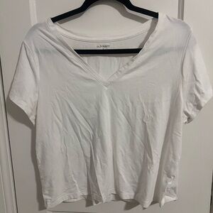 Old Navy Classic White V-Neck Tee